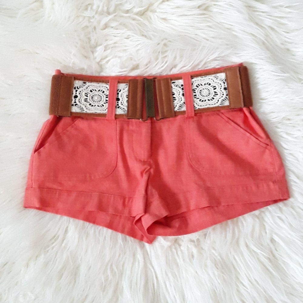 Charlotte Russe Belted Shorts